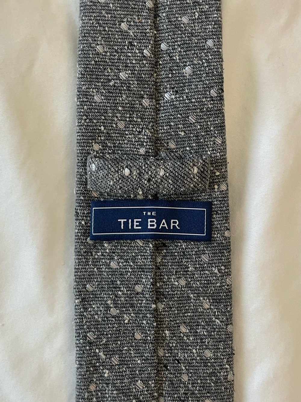 The Tie Bar Gray Speckled Knit Tie - Picture 2 of 7
